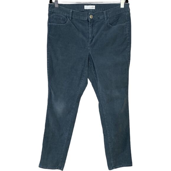 Ann Taylor Loft Corduroy Ribbed Jeans Size 12 Straight Leg - Picture 1 of 10